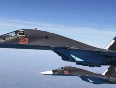 Άφεση κατευθυνόμενης βόμβας από Su-34 (βίντεο)